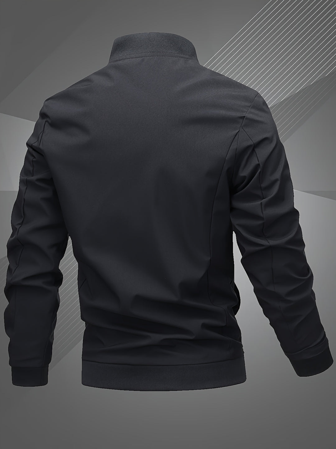 Men'S Letter Embroidered Jacket, Casual Outerwear, Spring, Autumn, Winter Fashion Coat, Suitable for Daily, Home, Outdoor, And Work Occasions