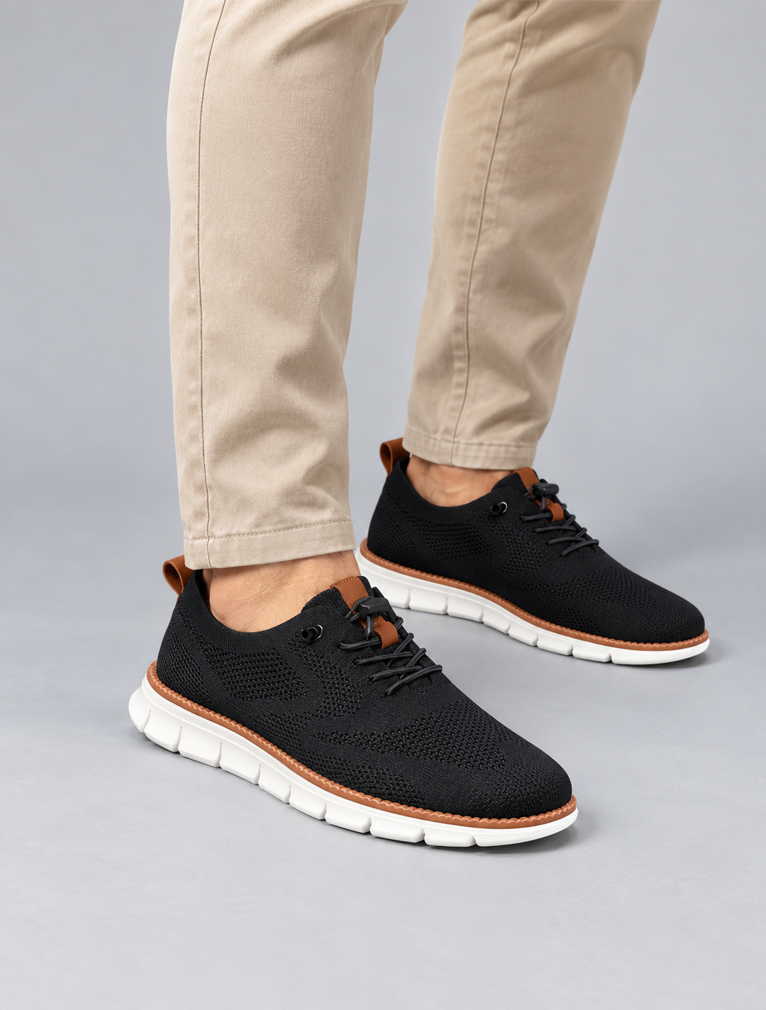 Men's Knit Brogue Trainers