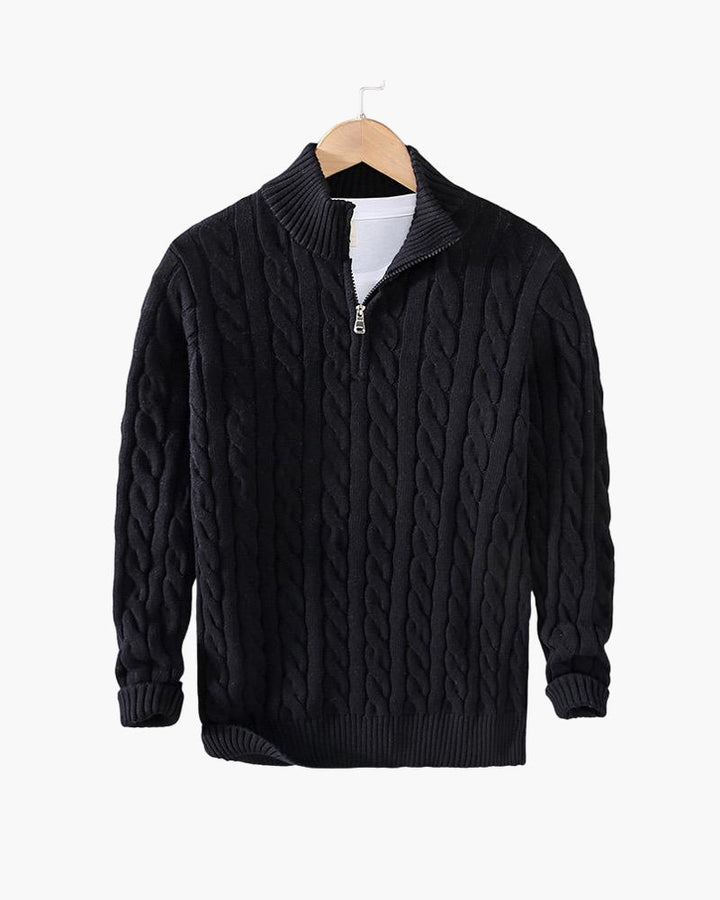 Men’s Zip Neck Jumper – Smart Casual Half-Zip Knit Sweater for Everyday Wear