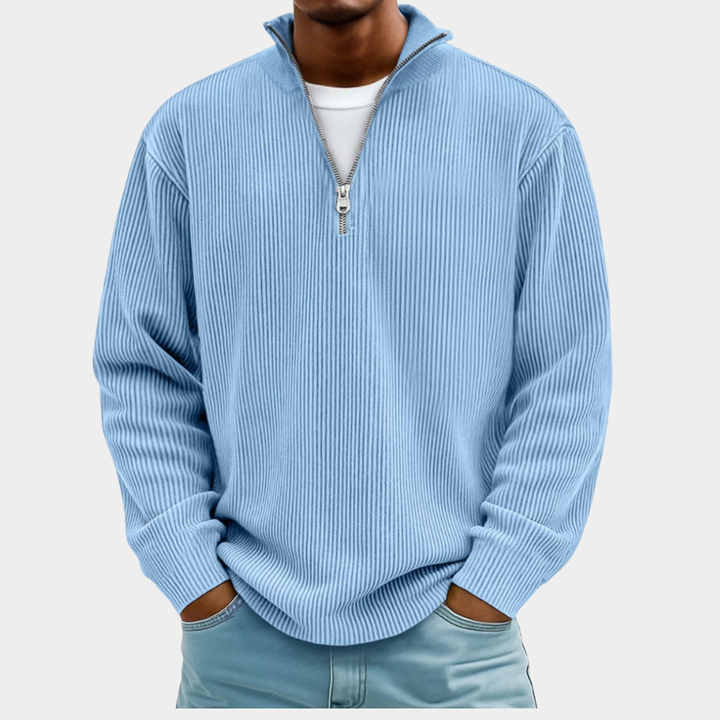 AeroKnit™ Ribbed Half Zip Sweater
