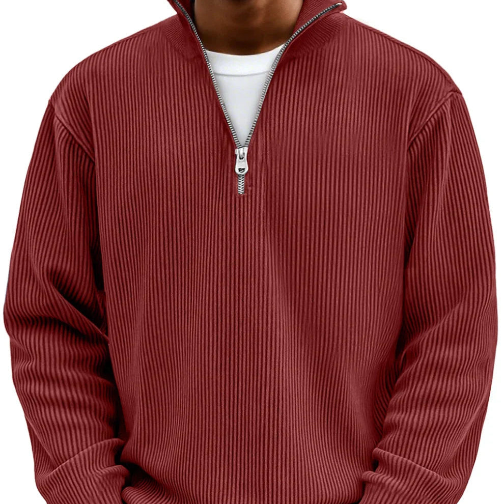 AeroKnit™ Ribbed Half Zip Sweater