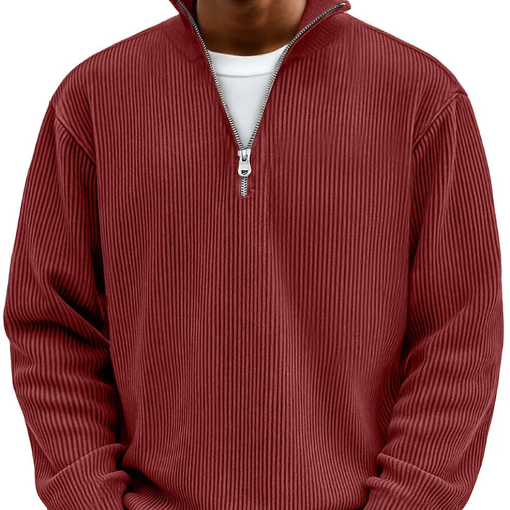 AeroKnit™ Ribbed Half Zip Sweater