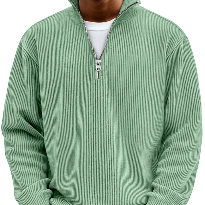 AeroKnit™ Ribbed Half Zip Sweater
