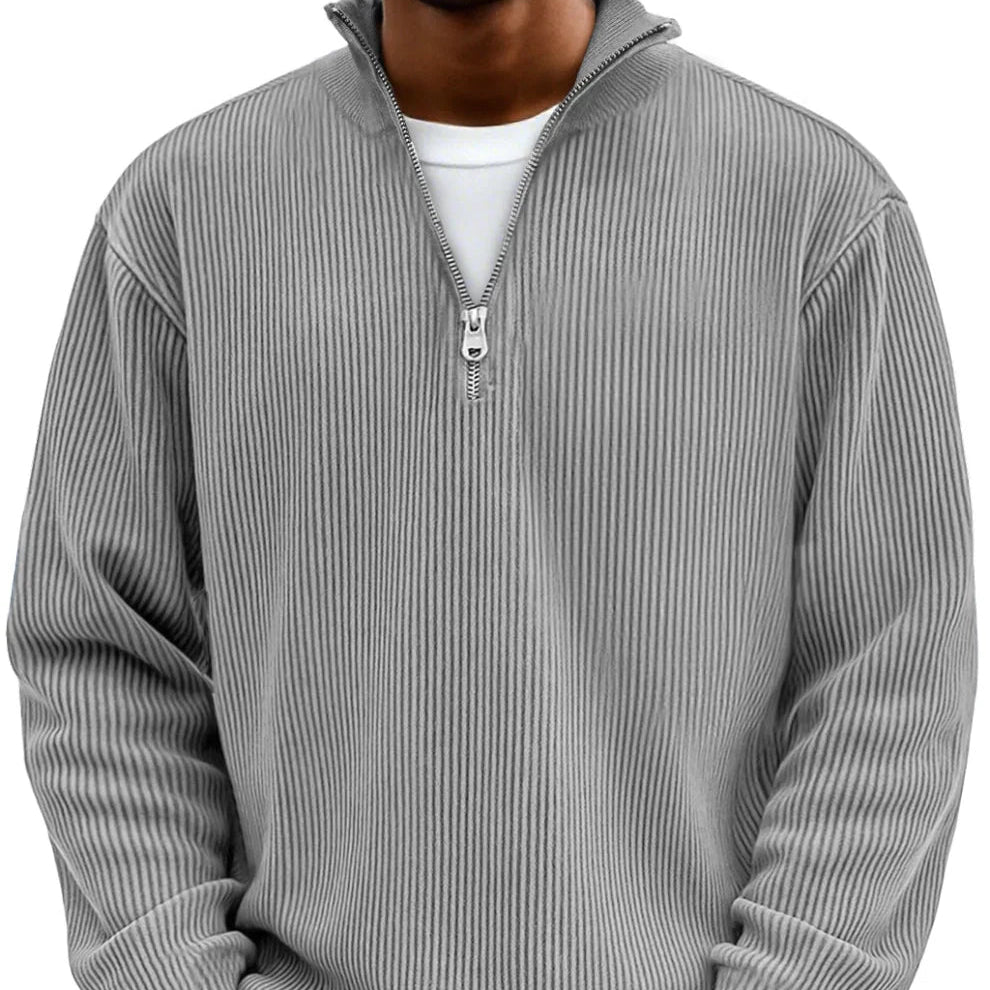 AeroKnit™ Ribbed Half Zip Sweater