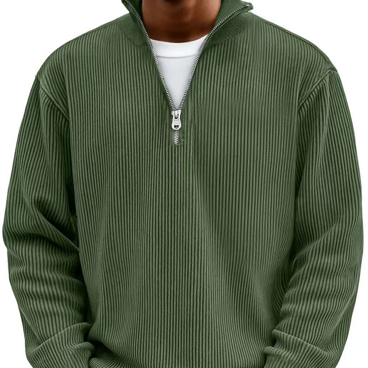 AeroKnit™ Ribbed Half Zip Sweater