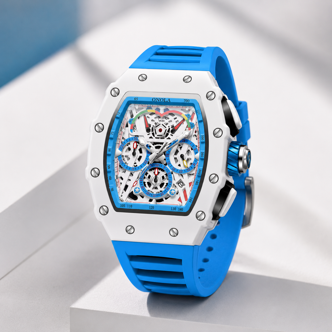 Men’s Apex Skeleton Chronograph Watch