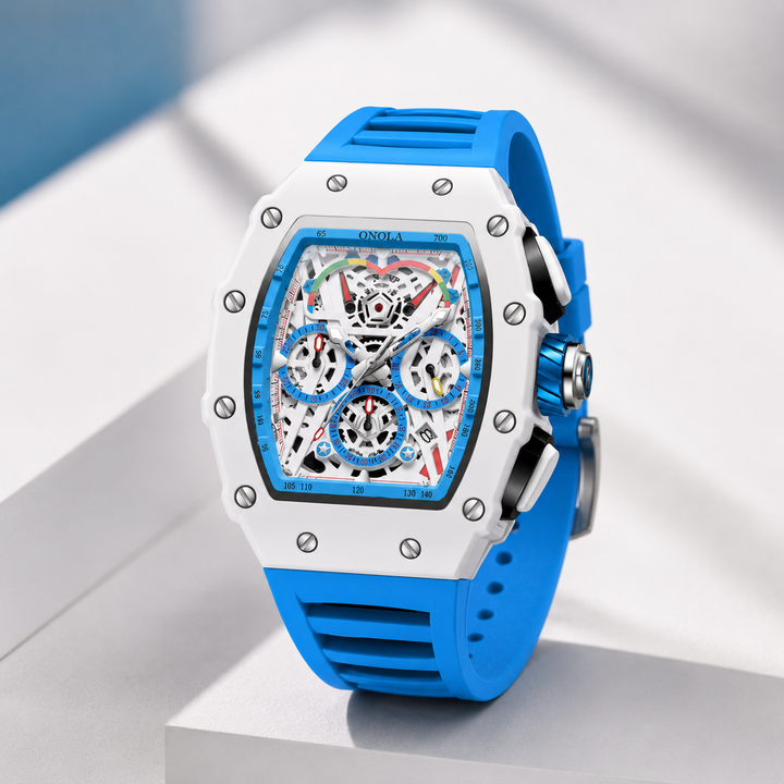 Men’s Apex Skeleton Chronograph Watch