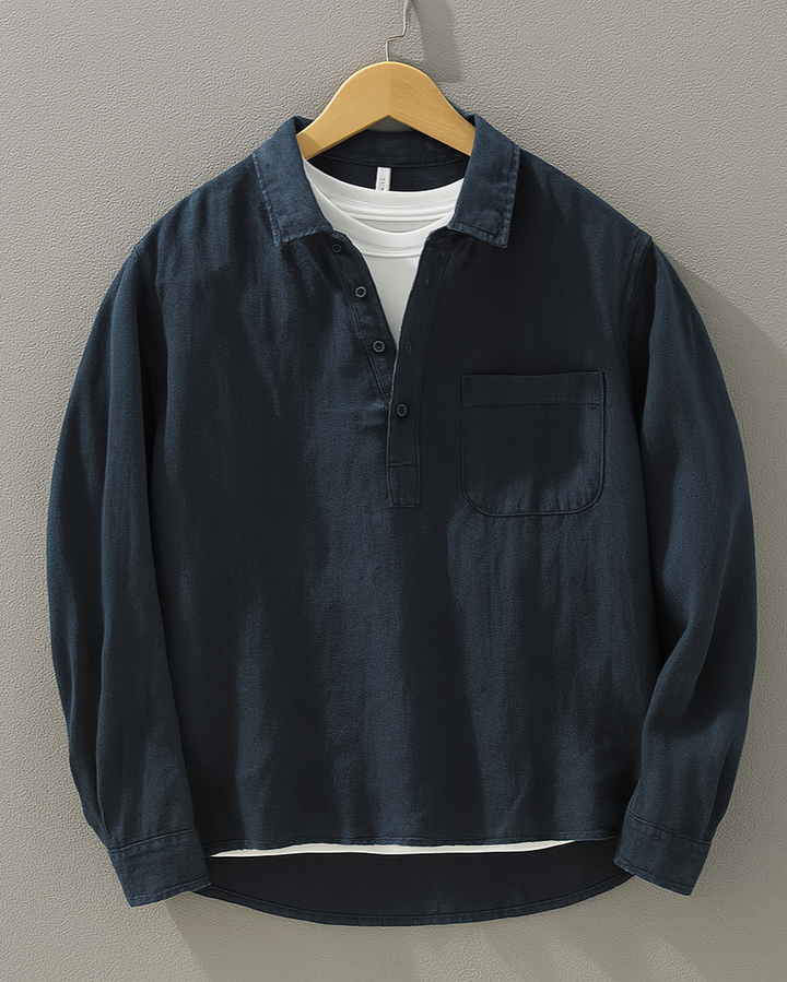 Ewan™ - Linen Popover Shirt