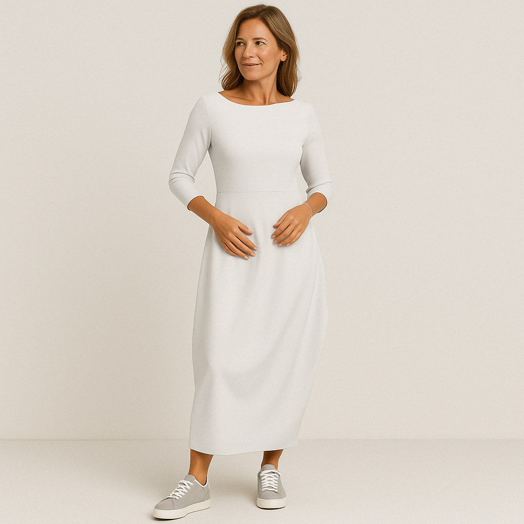 Willow ™- Elegant Monochrome Dress with Pockets