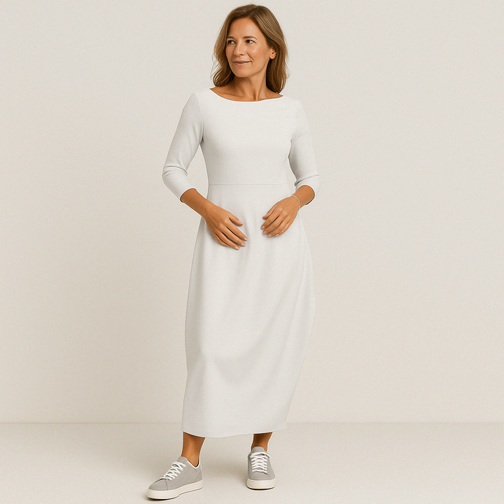 Willow ™- Elegant Monochrome Dress with Pockets