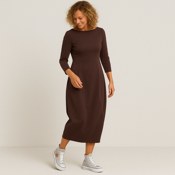 Willow ™- Elegant Monochrome Dress with Pockets
