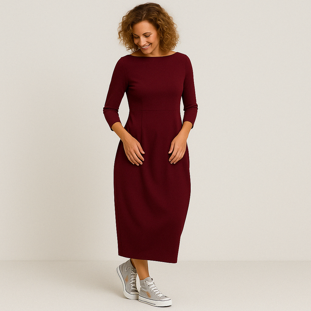 Willow ™- Elegant Monochrome Dress with Pockets