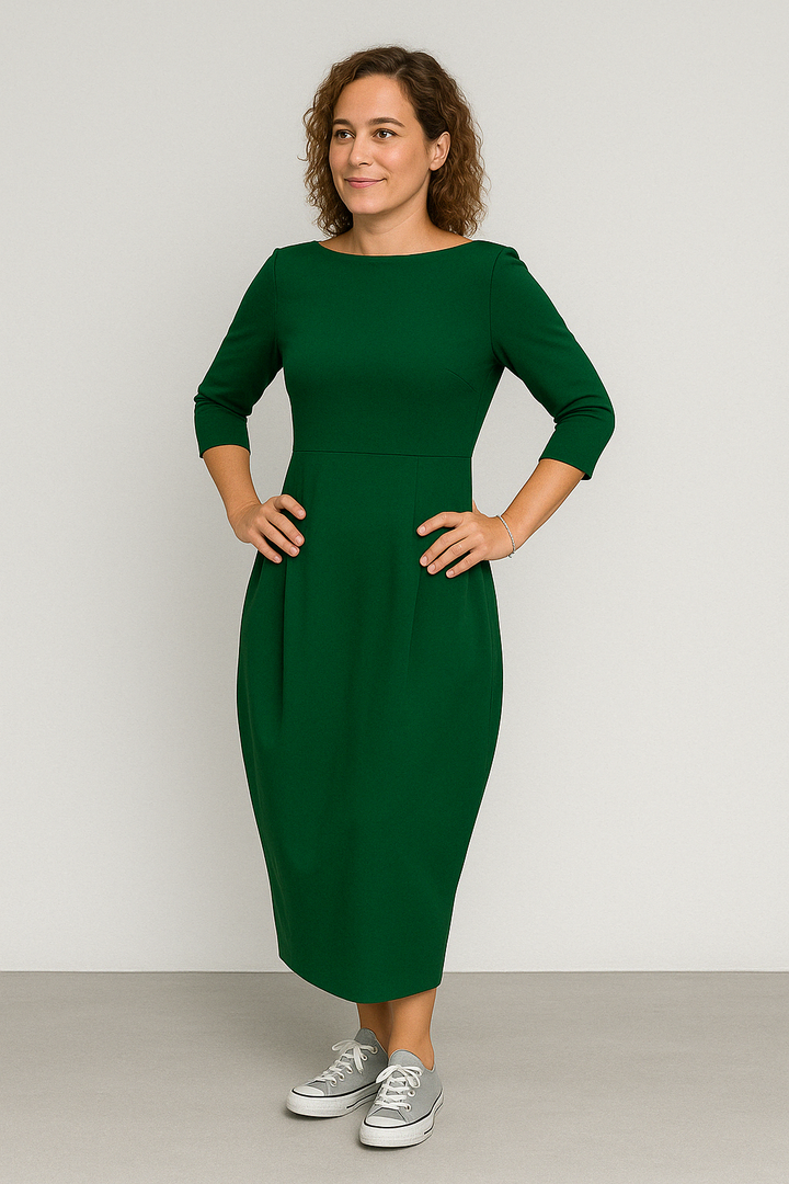 Willow ™- Elegant Monochrome Dress with Pockets