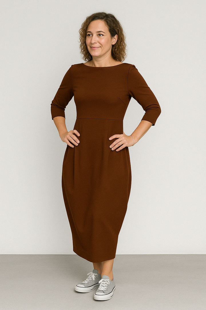 Willow ™- Elegant Monochrome Dress with Pockets