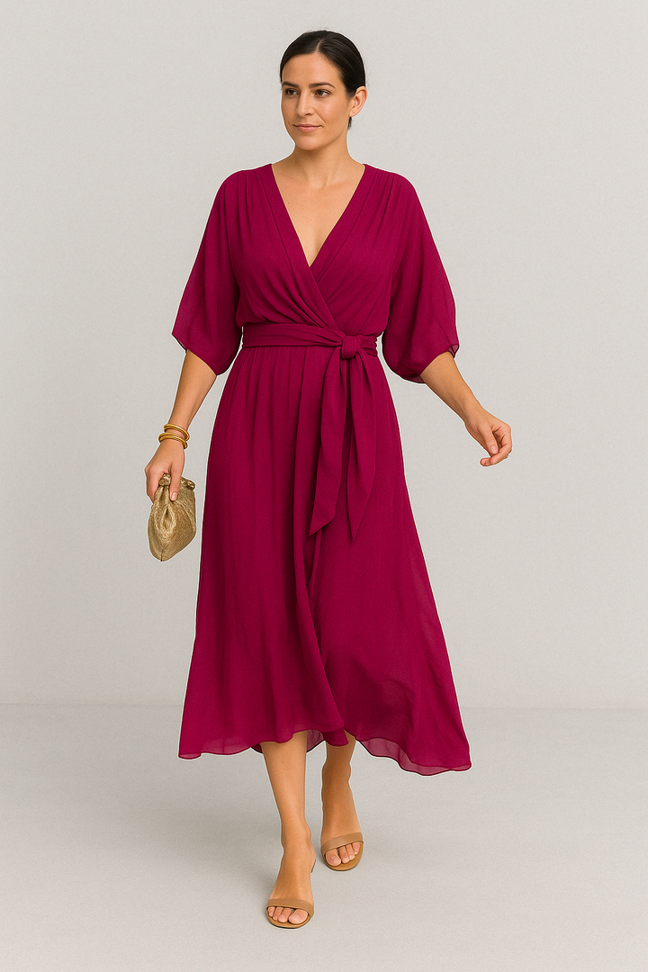 SERENA™ - V - NECK CHIFFON DRESS
