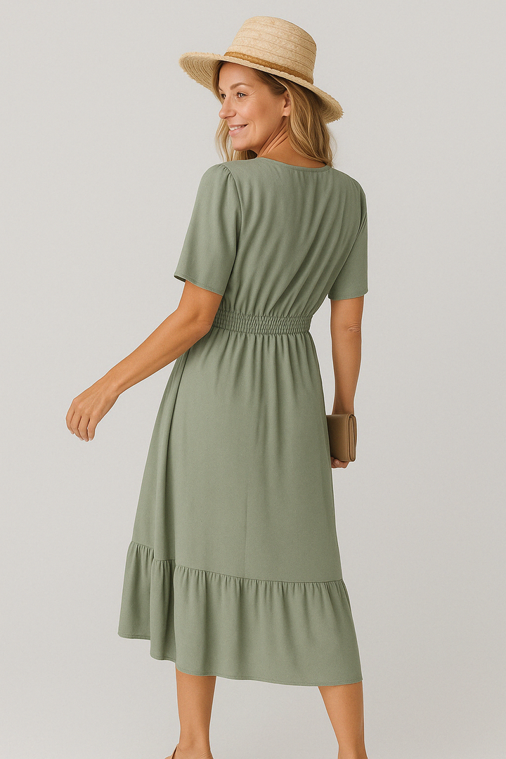 Everyday™ - V-neck calf-length dress