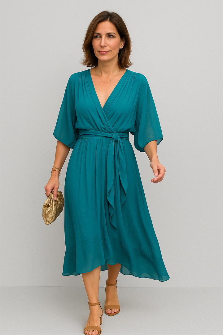 SERENA™ - V - NECK CHIFFON DRESS