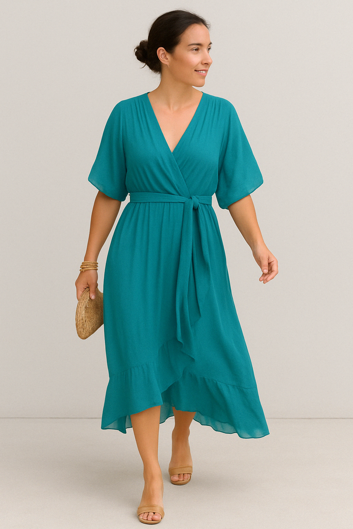 SERENA™ - V - NECK CHIFFON DRESS