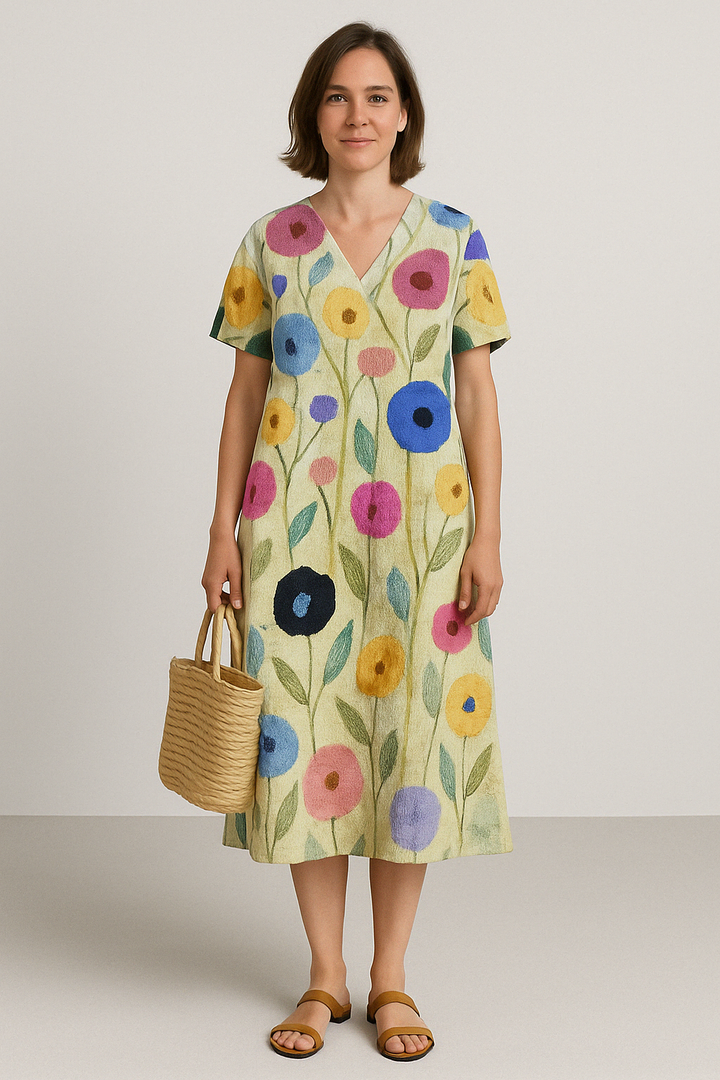 SACHA™ - Dress with vivid floral pattern