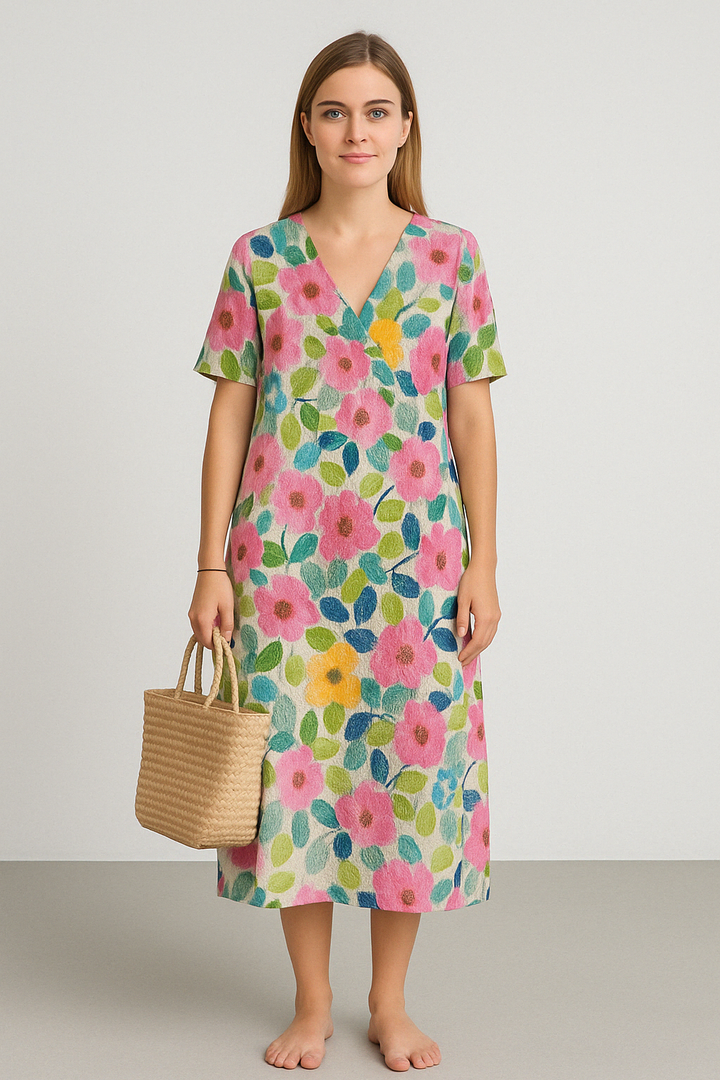 SACHA™ - Dress with vivid floral pattern