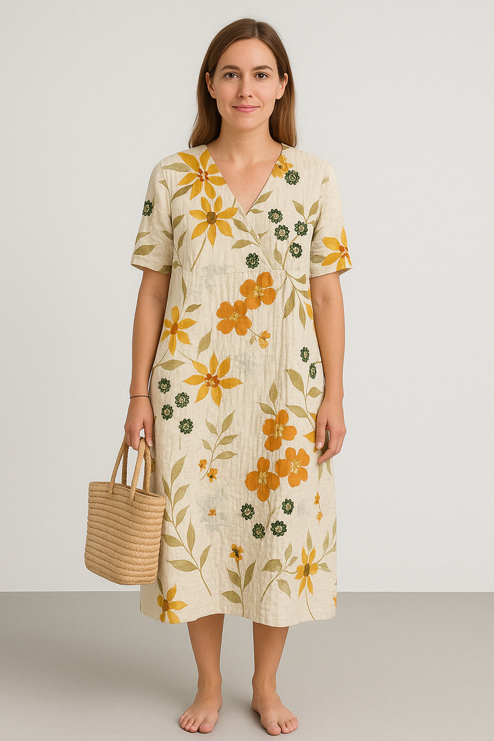 SACHA™ - Dress with vivid floral pattern