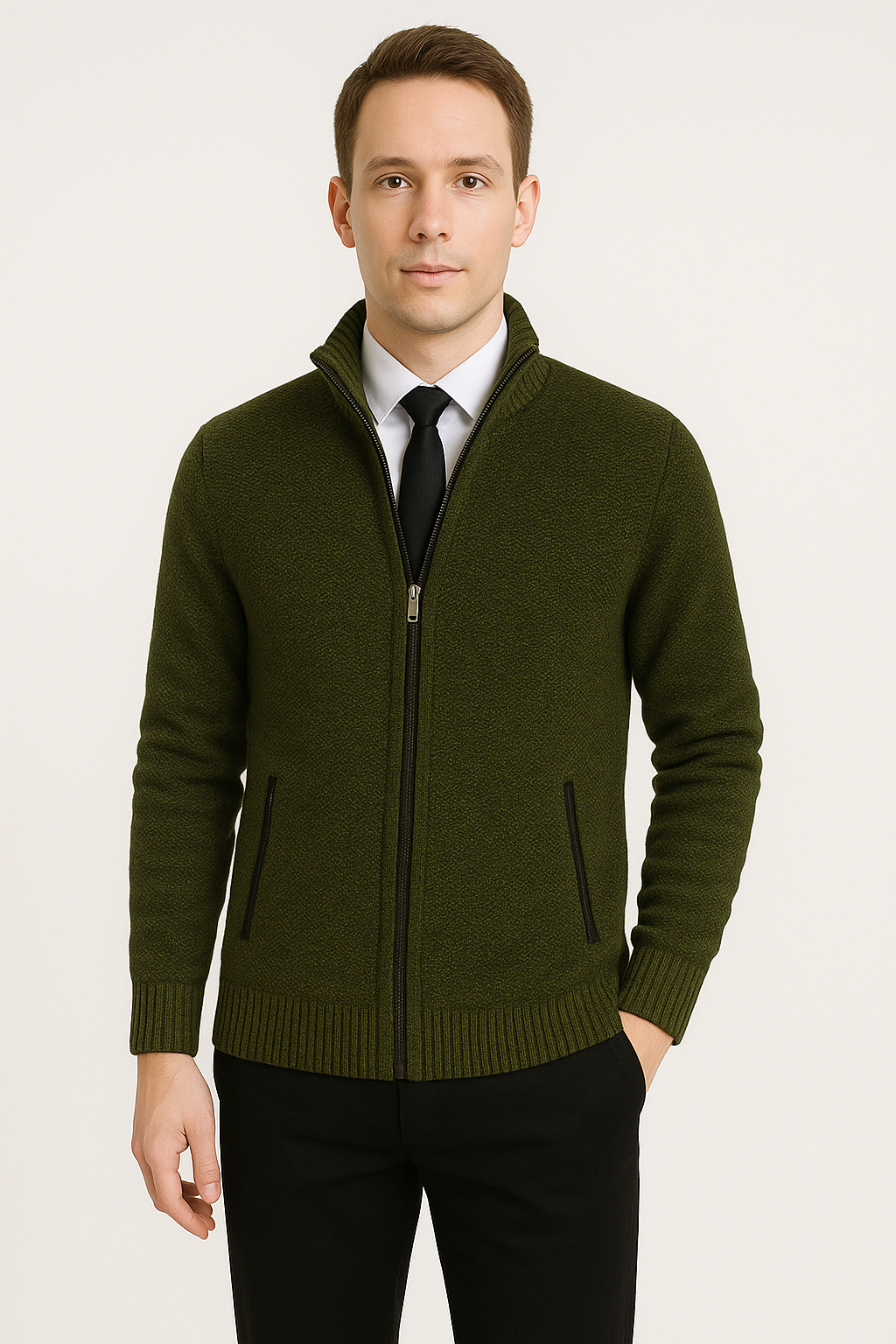 Calvin™-  Casual Zipper Cardigan