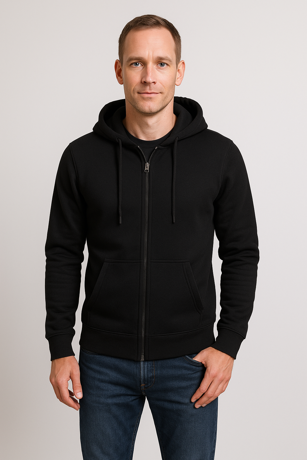 Edward™-  Sweatshirt Jacket Hoodie with Zipper.