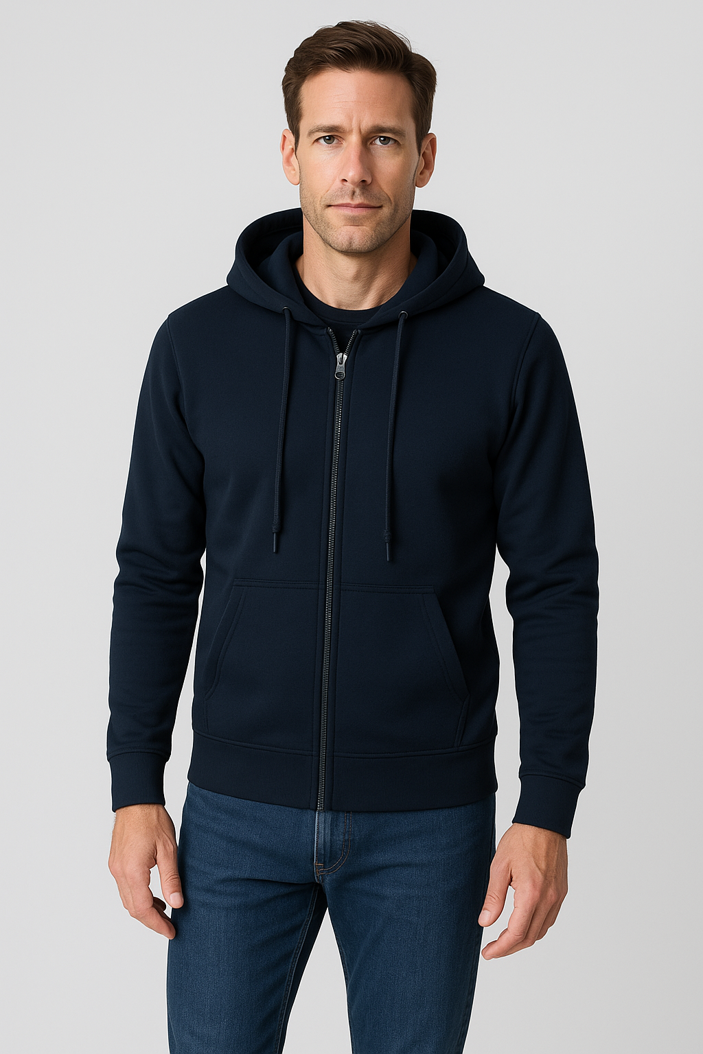 Edward™-  Sweatshirt Jacket Hoodie with Zipper.