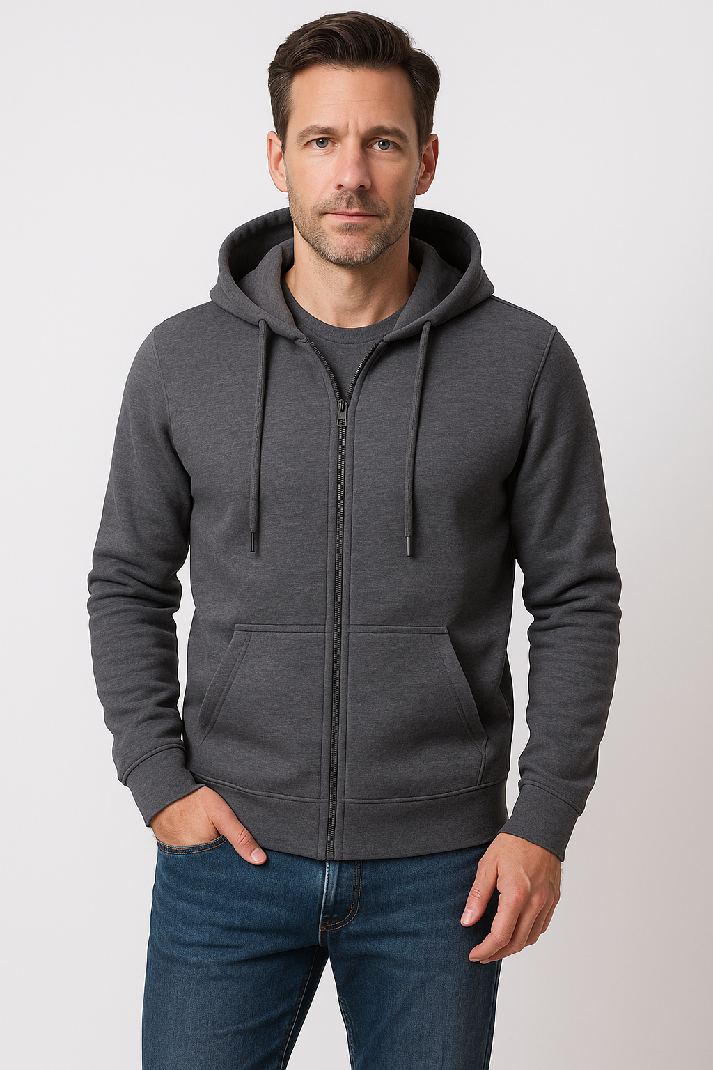 Edward™-  Sweatshirt Jacket Hoodie with Zipper.