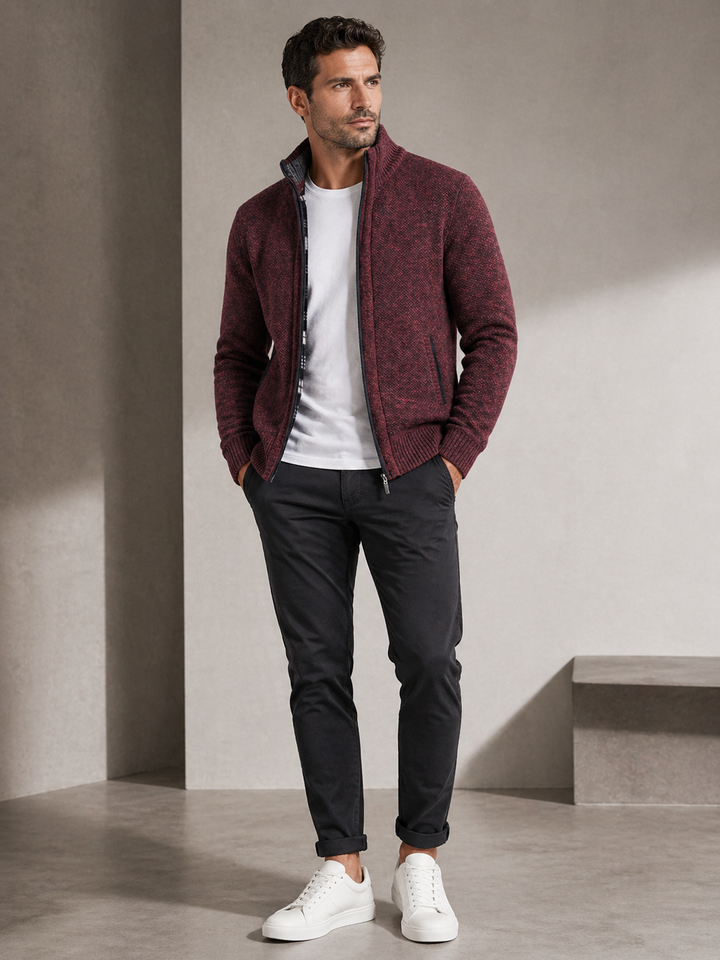 Men’s Knit Cardigan – Smart Casual Button-Up Sweater