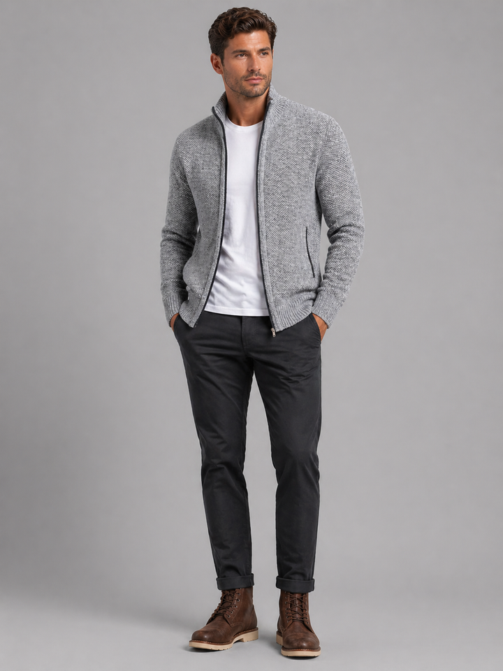 Men’s Knit Cardigan – Smart Casual Button-Up Sweater