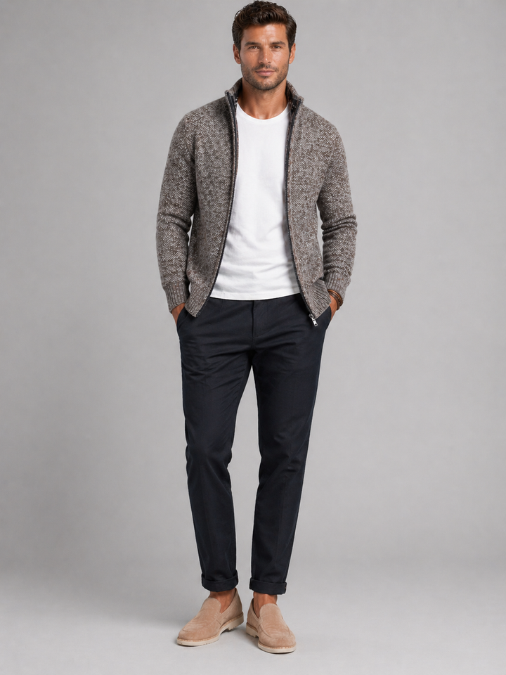Men’s Knit Cardigan – Smart Casual Button-Up Sweater