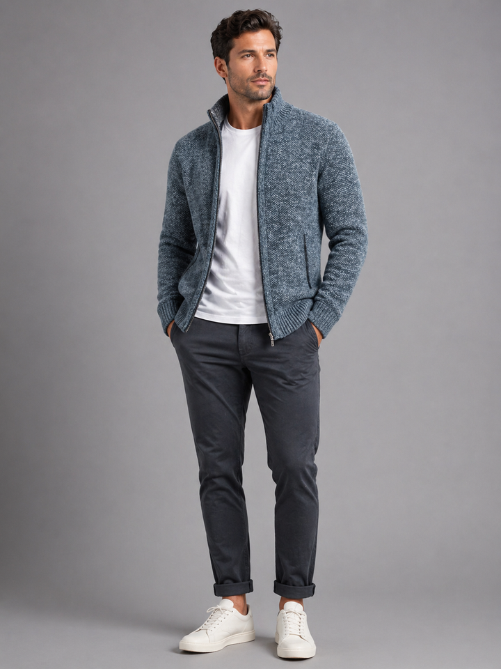 Men’s Knit Cardigan – Smart Casual Button-Up Sweater