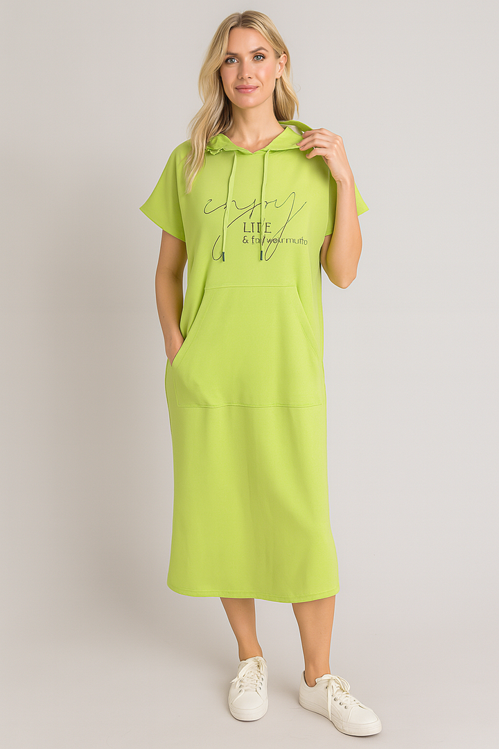 Larkshire™ - Loose dress with hood and feminine fit
