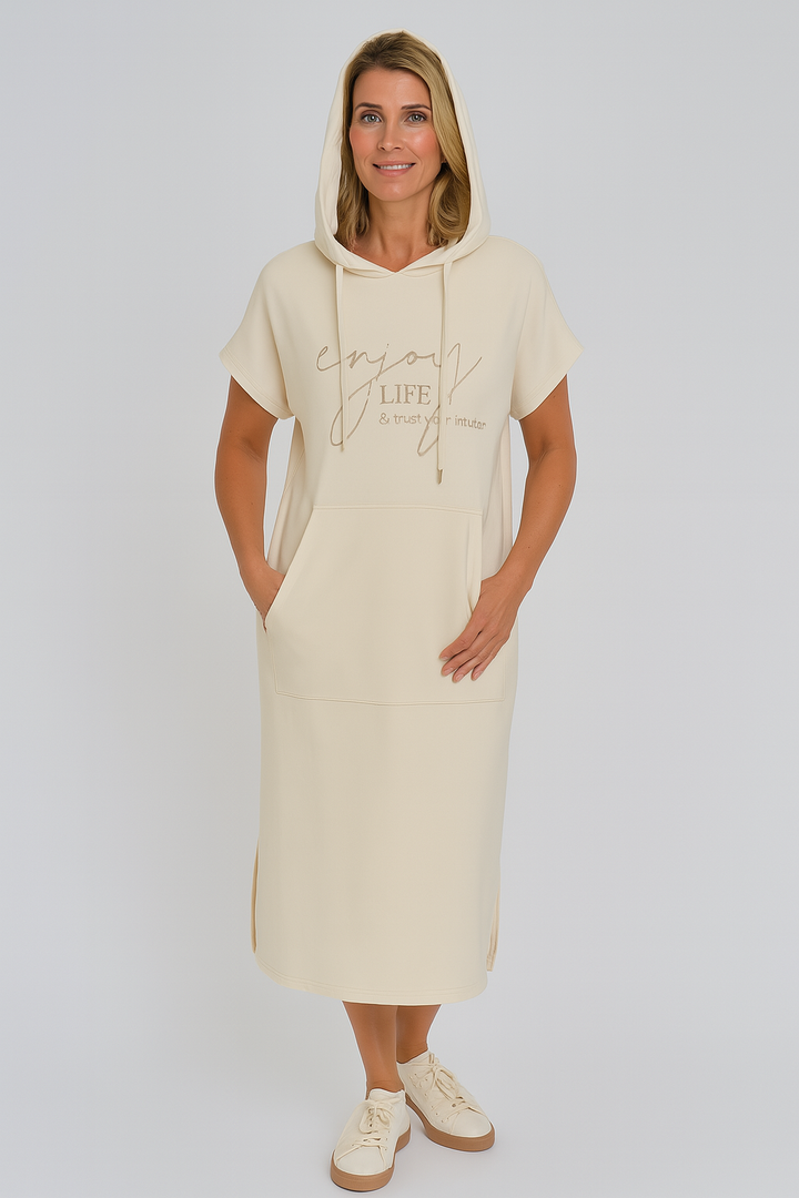 Larkshire™ - Loose dress with hood and feminine fit