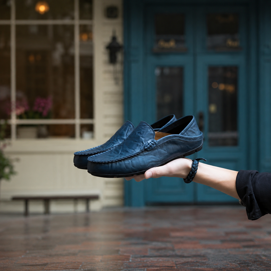 Men's Leather Slip-On Loafers
