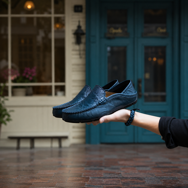 Men's Leather Slip-On Loafers