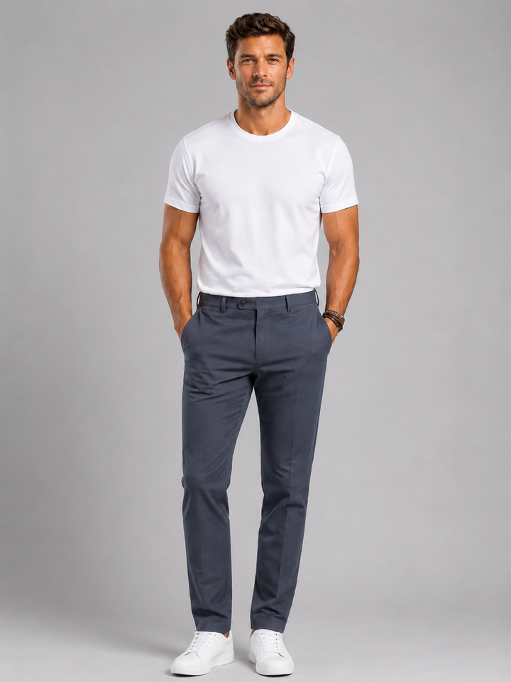 Men’s Stretch Smart Casual Trousers – Everyday Comfort Fit