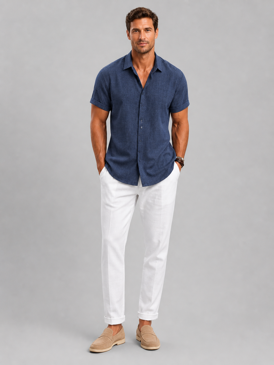 Men’s Linen Shirt – Lightweight Smart Casual Summer Shirt