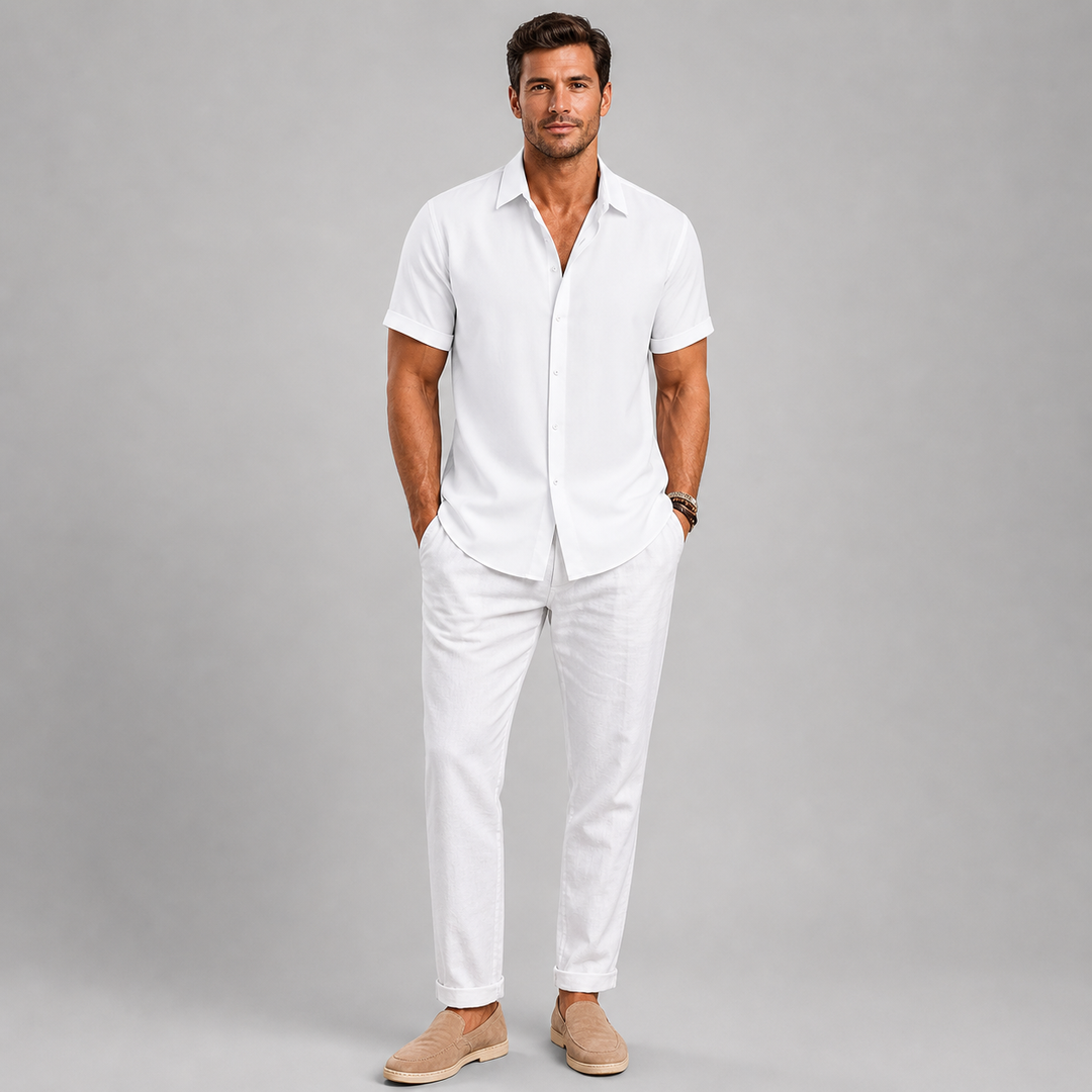 Men’s Linen Shirt – Lightweight Smart Casual Summer Shirt