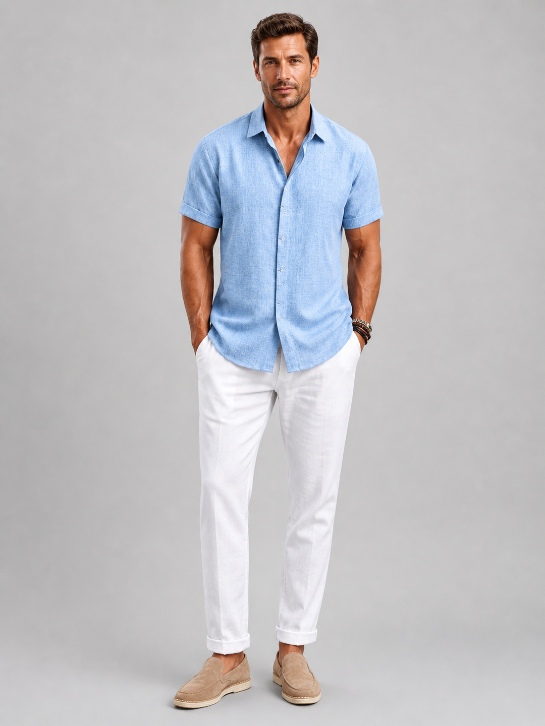 Men’s Linen Shirt – Lightweight Smart Casual Summer Shirt