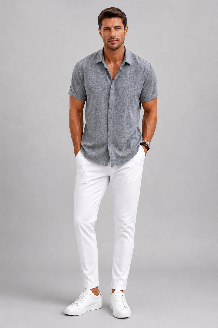 Men’s Linen Shirt – Lightweight Smart Casual Summer Shirt