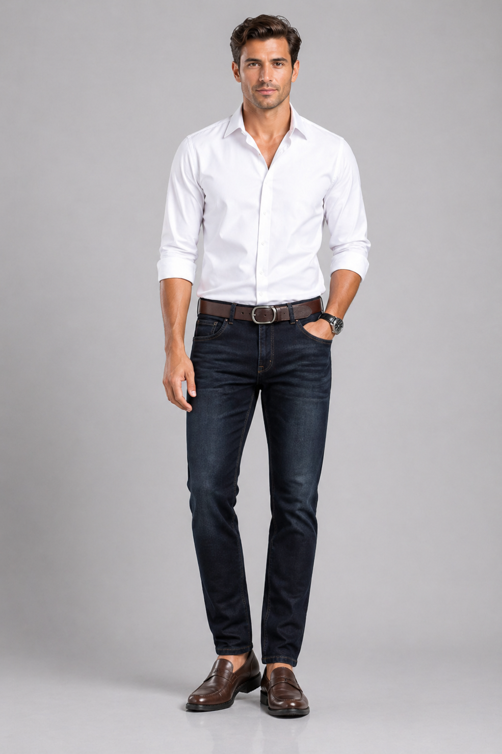 Men’s Stretch Chino Trousers – Slim Fit Smart Casual Pants