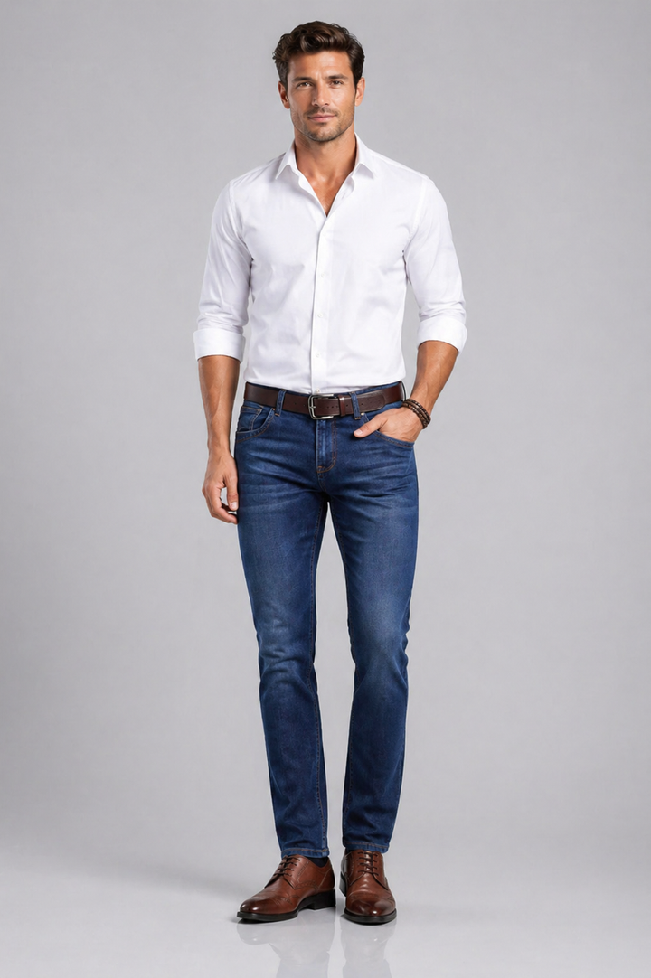 Men’s Stretch Chino Trousers – Slim Fit Smart Casual Pants
