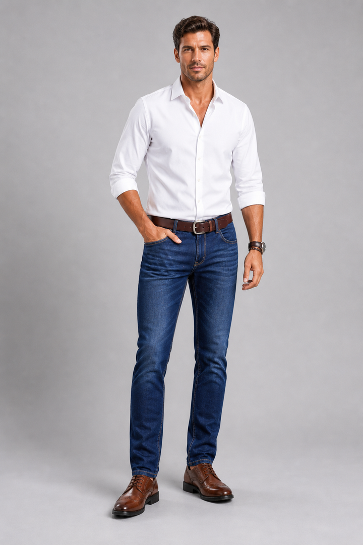 Men’s Stretch Chino Trousers – Slim Fit Smart Casual Pants