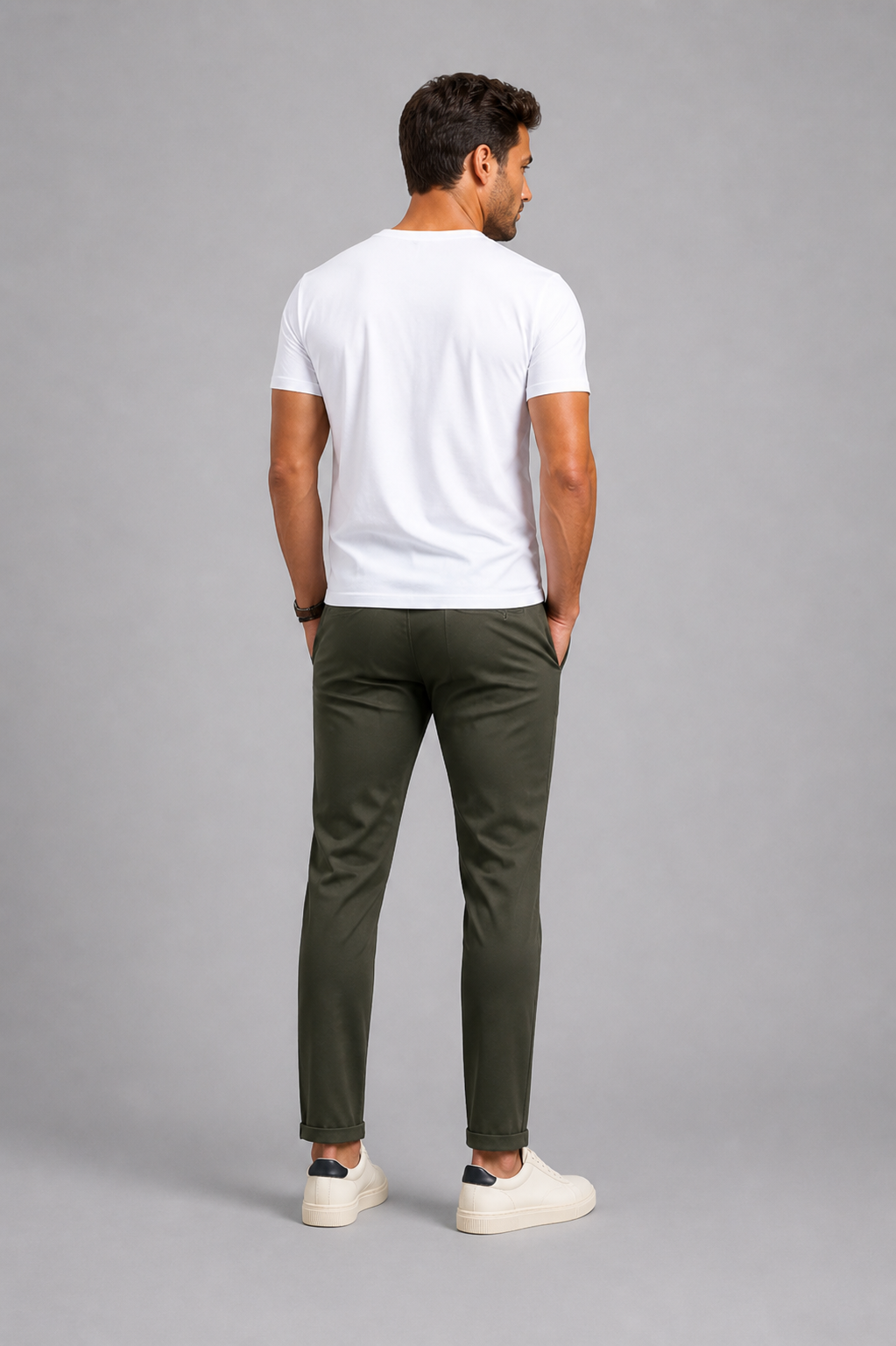 Men’s Stretch Chino Trousers – Slim Fit Smart Casual Pants