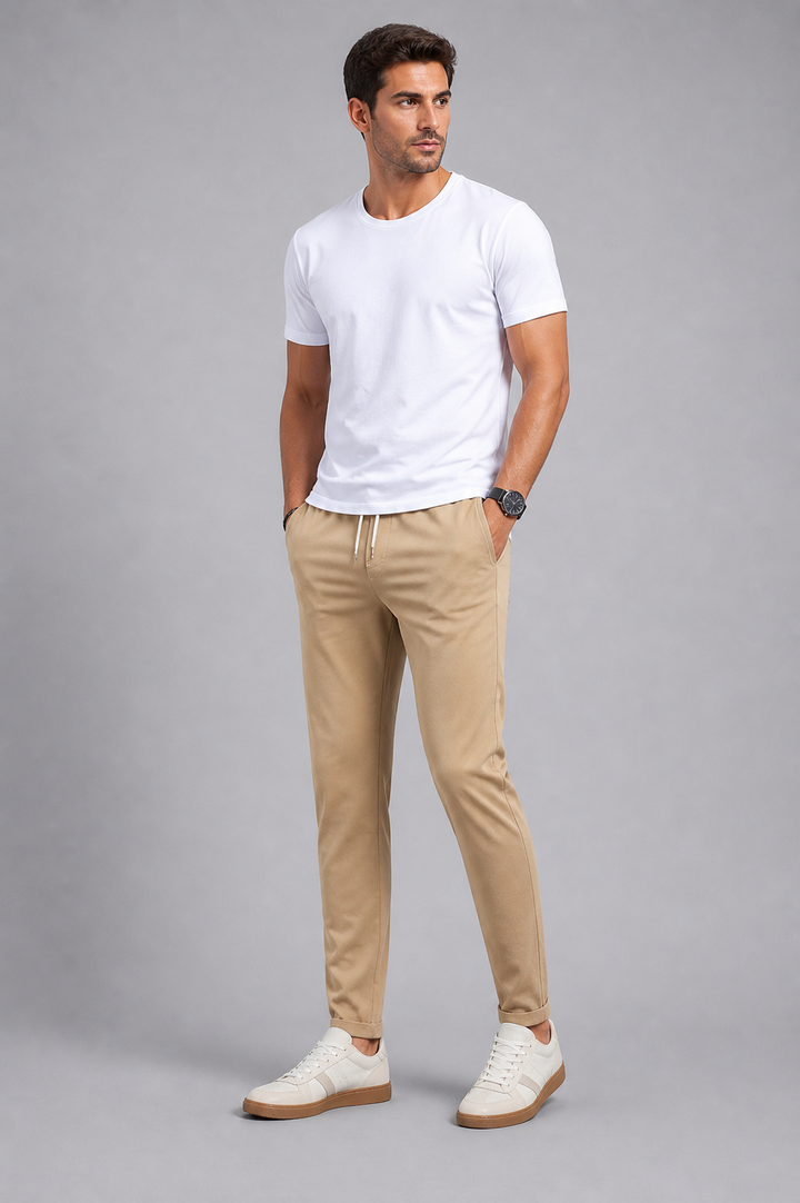 Men’s Stretch Chino Trousers – Slim Fit Smart Casual Pants