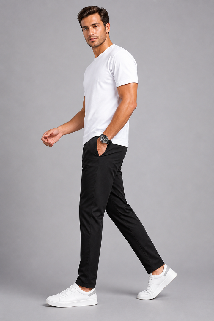Men’s Stretch Chino Trousers – Slim Fit Smart Casual Pants