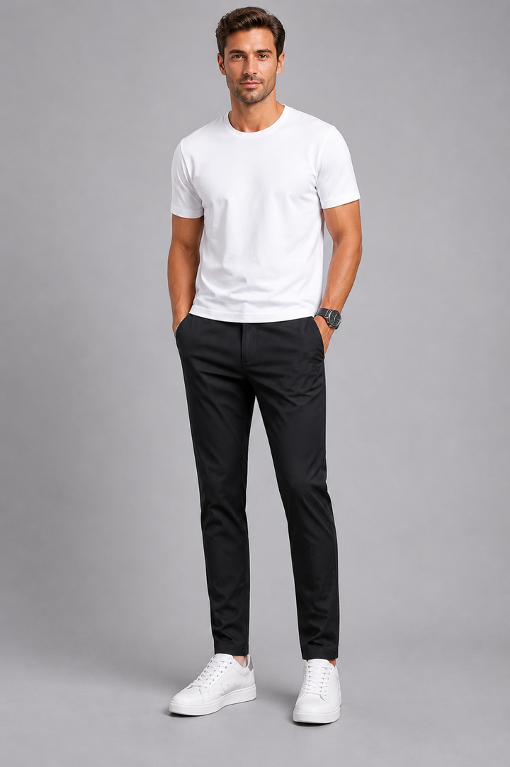 Men’s Stretch Chino Trousers – Slim Fit Smart Casual Pants