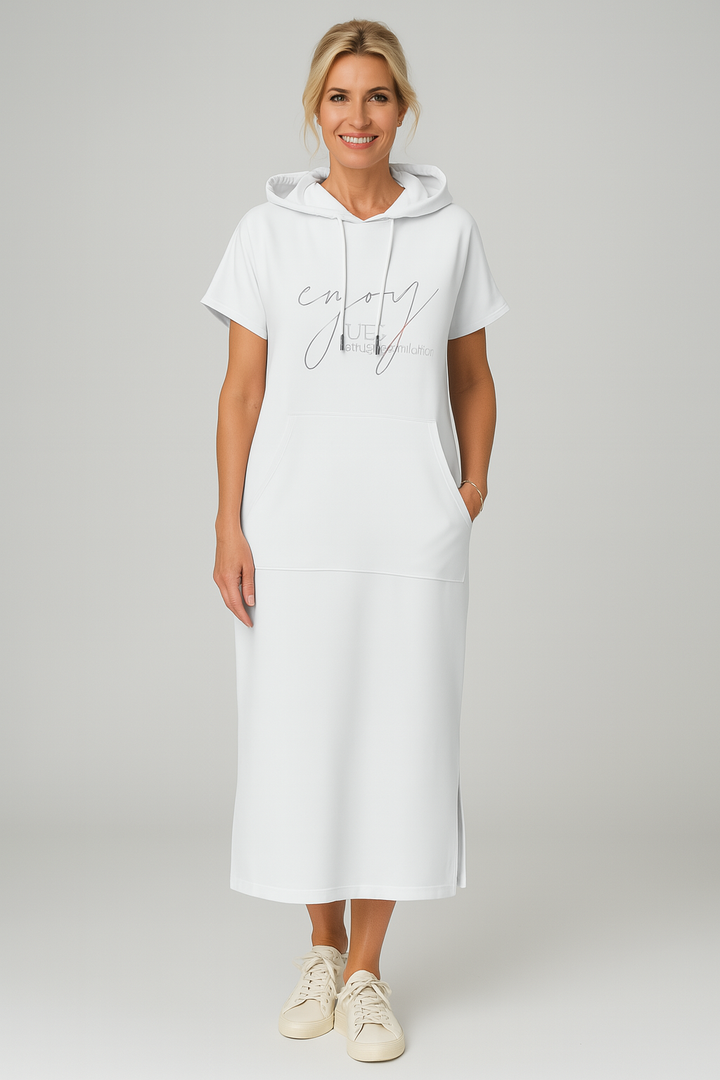 Larkshire™ - Loose dress with hood and feminine fit